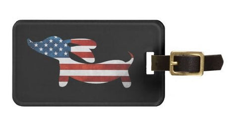 American Wiener | Dachshund Luggage Tags