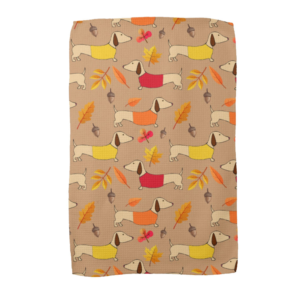 Thanksgiving and Fall Fun Dachshund Dish Towels, The Smoothe Store