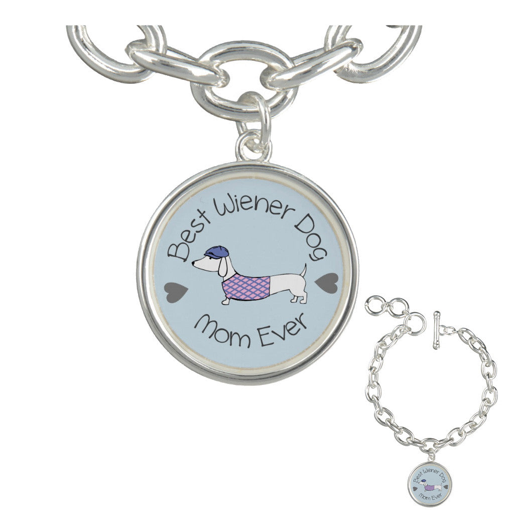 Best Wiener Dog Mom Charm Bracelet, The Smoothe Store