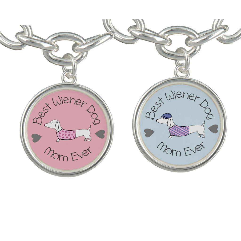 Best Wiener Dog Mom Charm Bracelet, The Smoothe Store