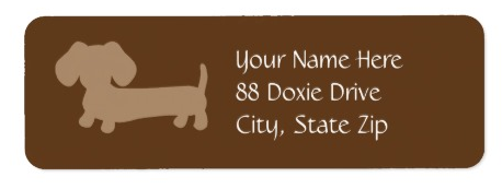 Dachshund Return Address Labels - Lots of Colors, The Smoothe Store