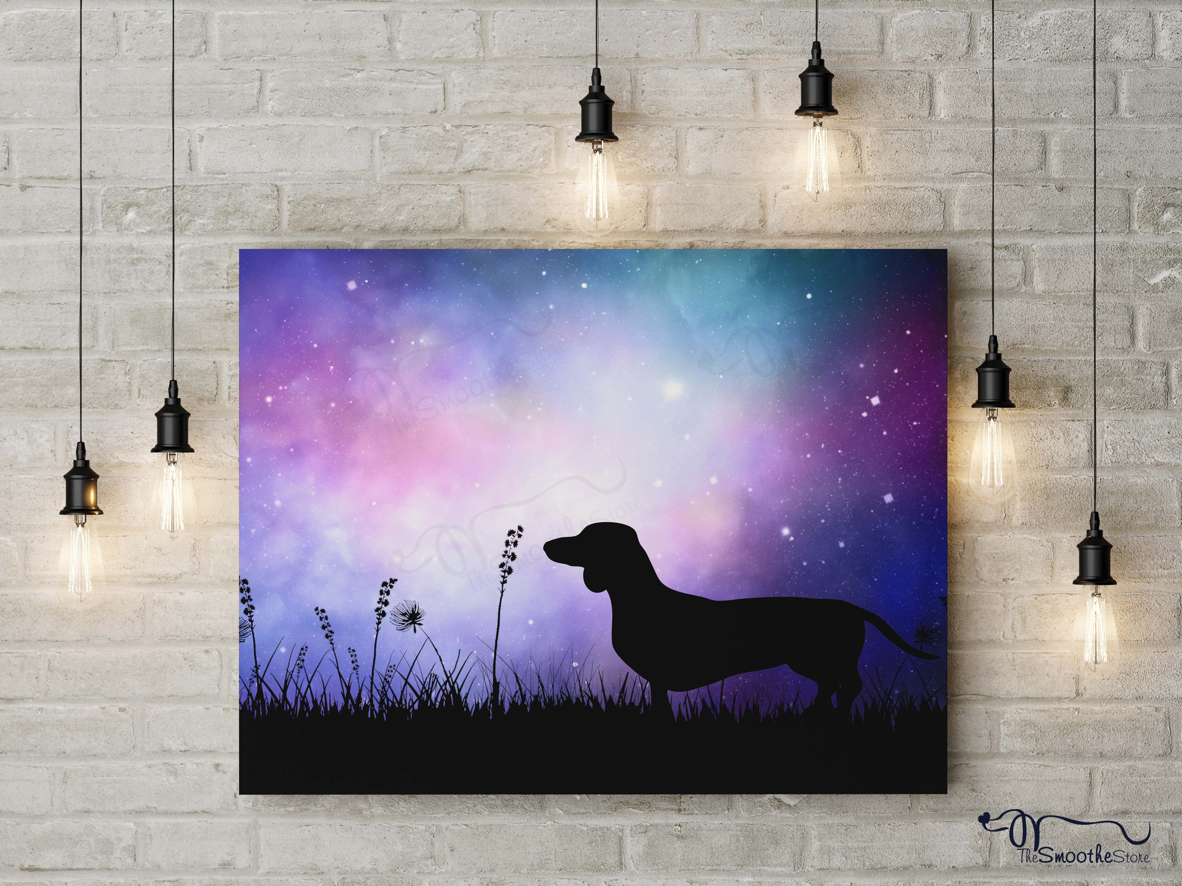 Dachshund Sunrise Art or Wiener Dog Dusk Print, The Smoothe Store