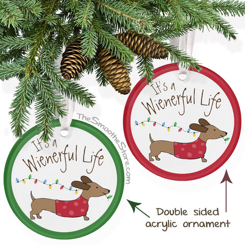 It's a Wienerful Life Dachshund Christmas Tree Ornament, The Smoothe Store