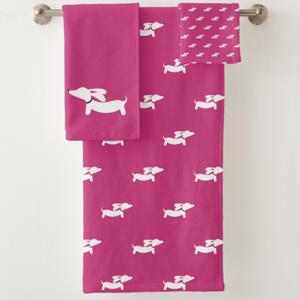 Dachshund Bathroom Towel Sets, The Smoothe Store