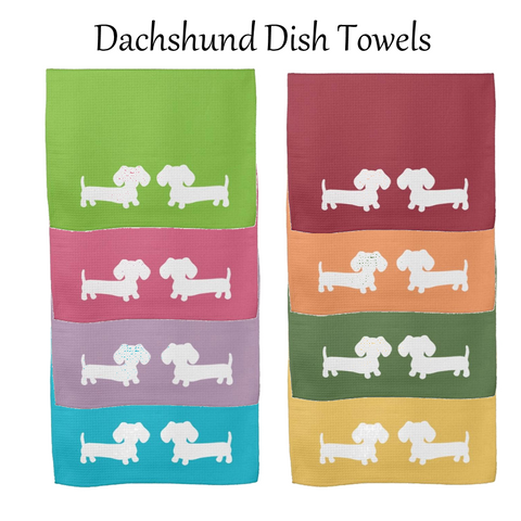 Dachshund Kitchen Dish Towels, The Smoothe Store