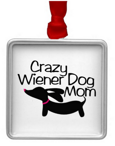 Crazy Wiener Dog Mom Rear View Mirror Car Charm, The Smoothe Store