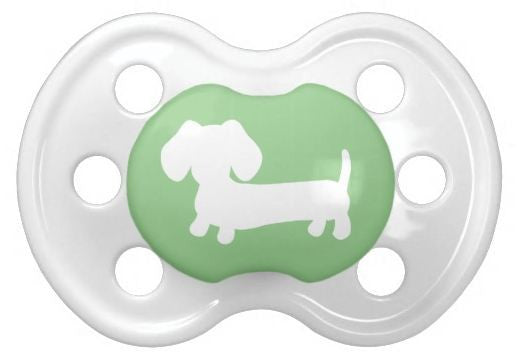 Gender Neutral Sausage Dog Pacifiers for Baby, The Smoothe Store