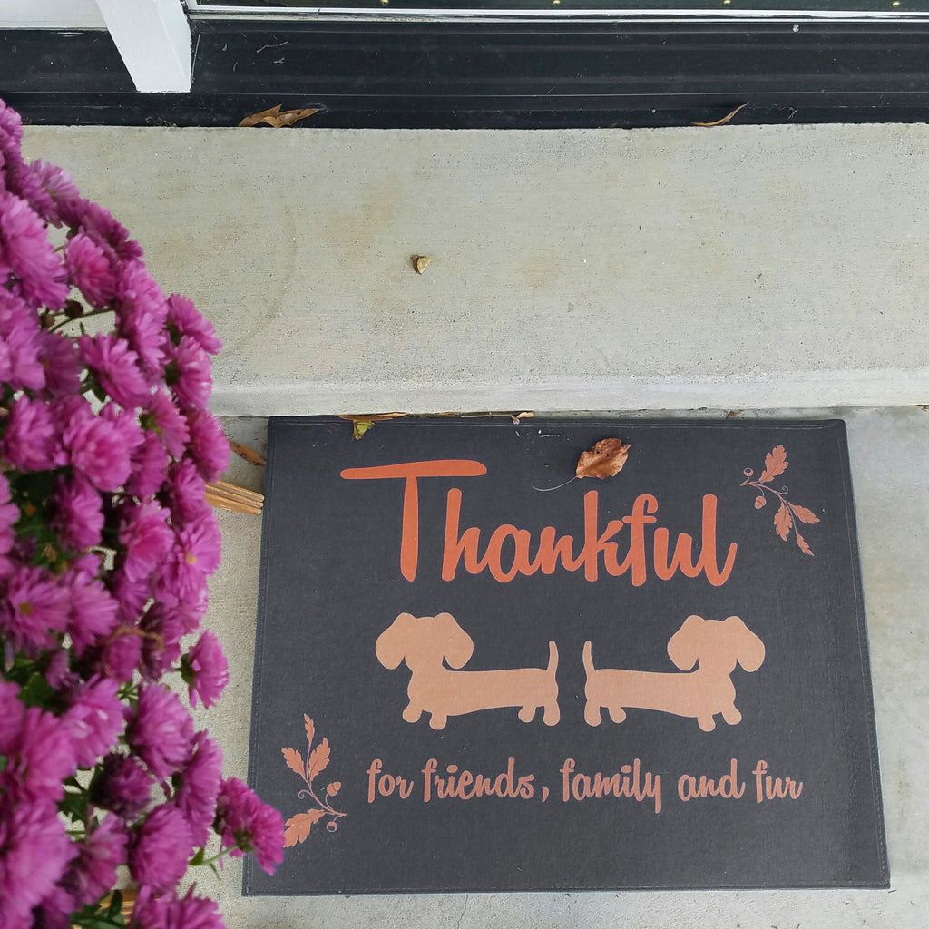 Thanksgiving Autumn Dachshund Doormat, The Smoothe Store