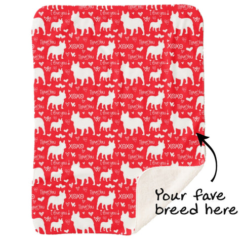 I Love You Dog Blanket - Pick Your Breed, The Smoothe Store