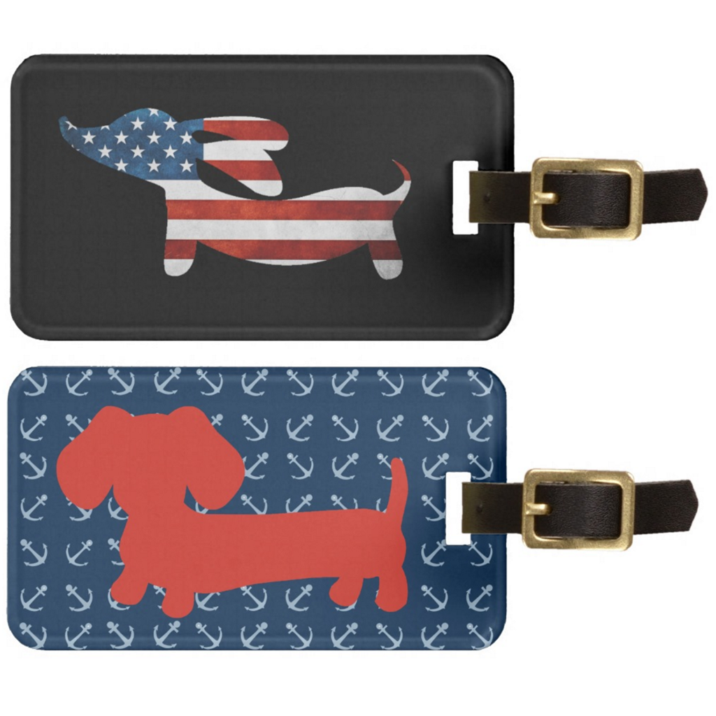 Dachshund Luggage Tag American Wiener The Smoothe Store