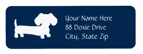 Dachshund Return Address Labels - Lots of Colors, The Smoothe Store