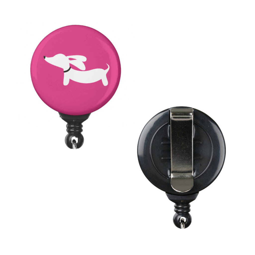 Dachshund Badge Holder | Clip or Carabiner-style, The Smoothe Store