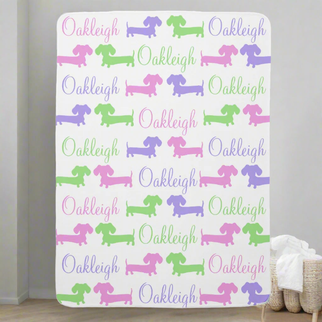 Personalized Dachshund Nursery Blankets, The Smoothe Store