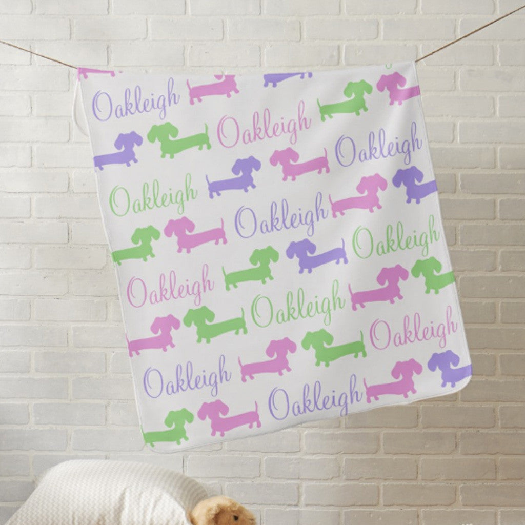 Personalized Dachshund Nursery Blankets, The Smoothe Store