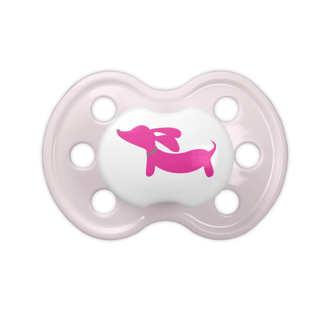 Pink Wiener Dog Pacifiers for Baby, The Smoothe Store