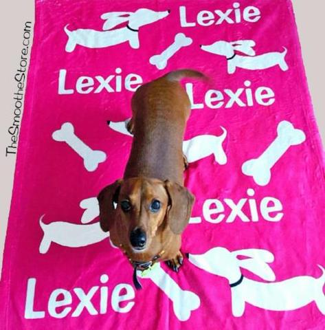 Personalized Dachshund Blankets