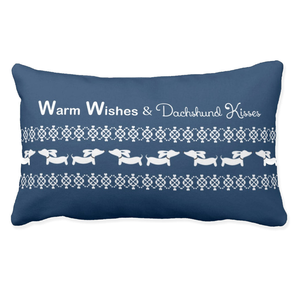 Warm Wishes & Dachshund Kisses Lumbar Pillow, The Smoothe Store