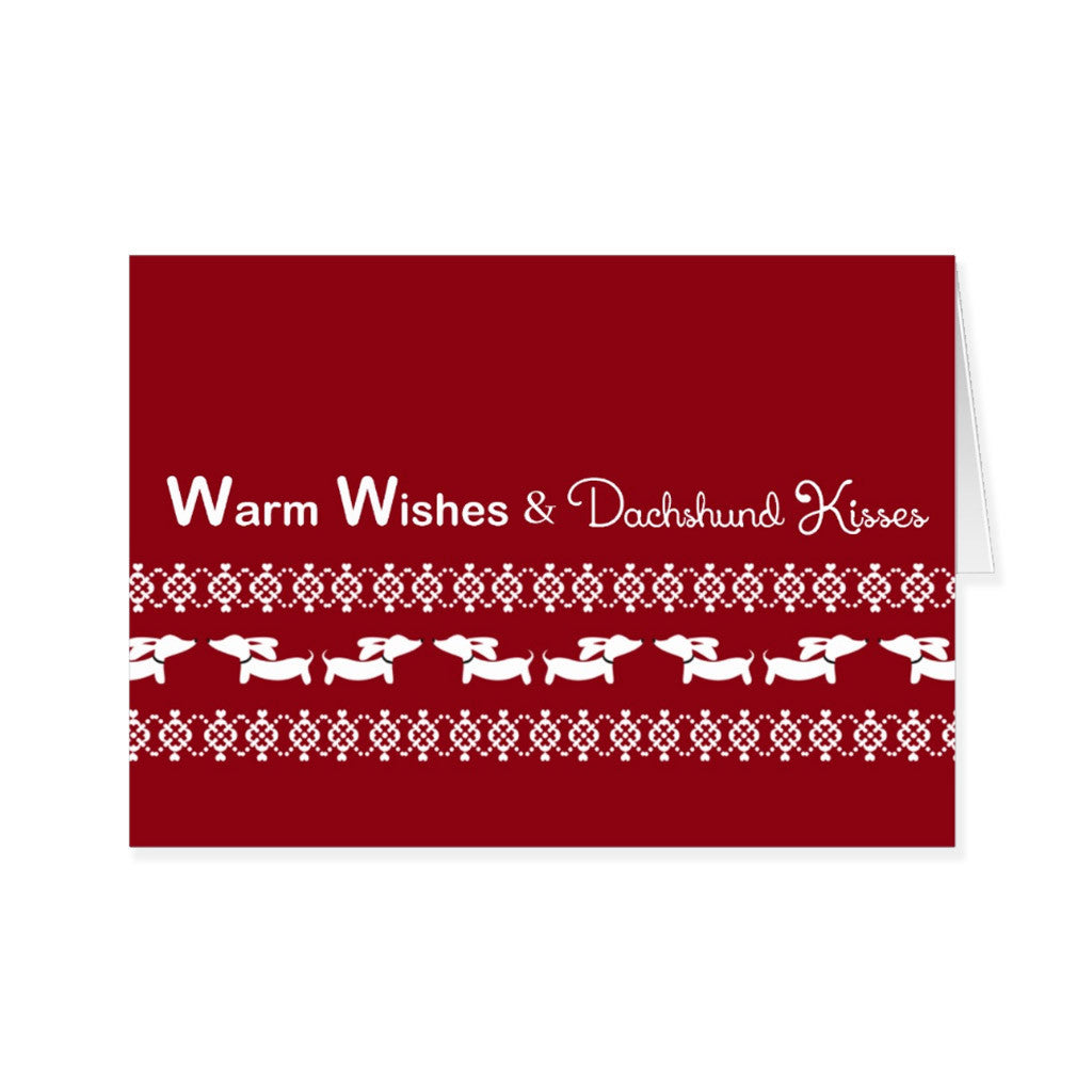 Warm Wishes & Wiener Dog Kisses Christmas Cards, The Smoothe Store