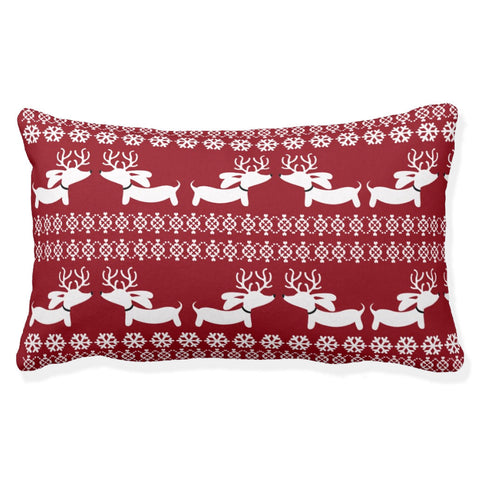 Fair Isle Dachshund Holiday Accent Pillow, The Smoothe Store