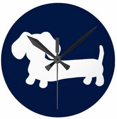 Navy Dachshund Wall Clock, The Smoothe Store