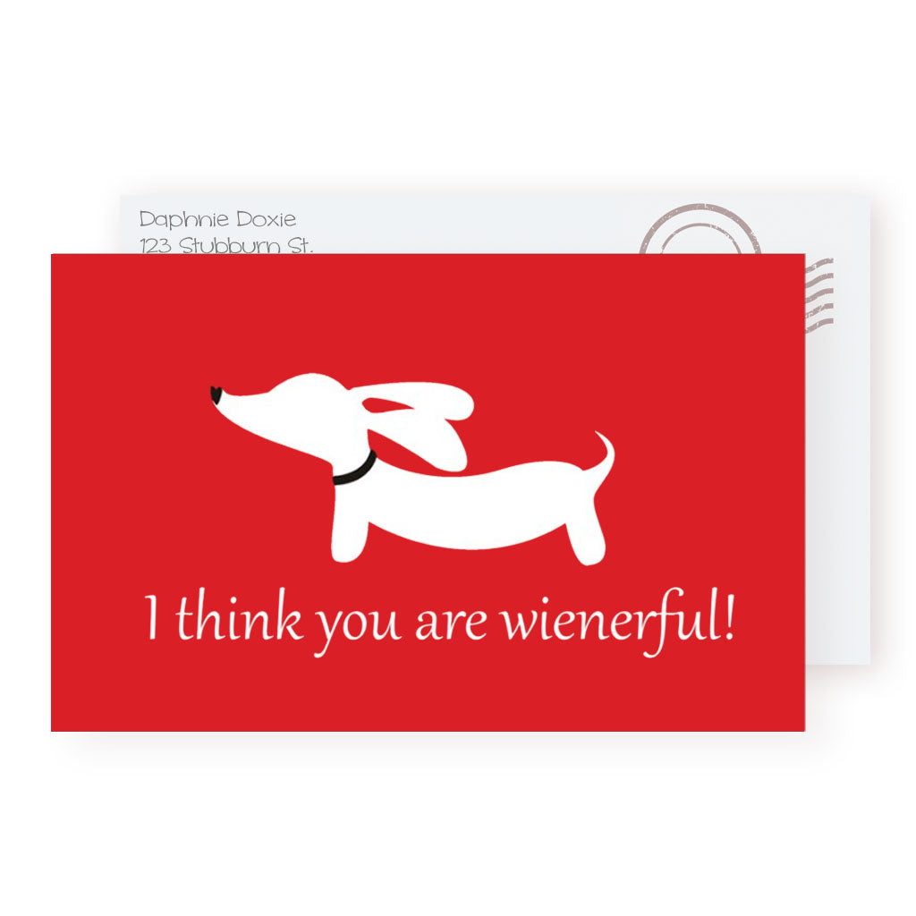 "I think you are wienerful!" Doxie Greeting Card, The Smoothe Store