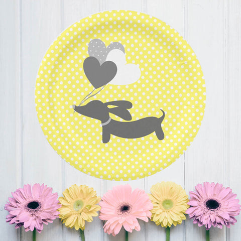 Wiener Dog Party Plates