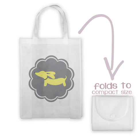 Yellow and Gray Doxie Tote Bag