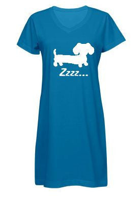 Dachshund Zzzzz Night Gown Sleep Shirt, The Smoothe Store