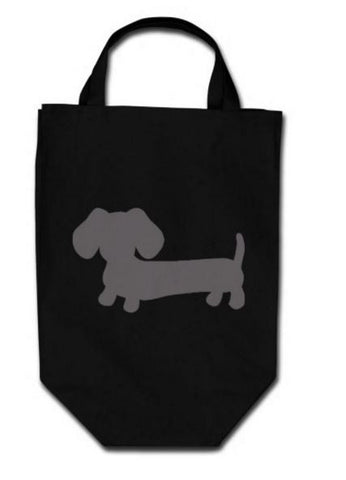 Dachshund Black Grocery Tote Bags, The Smoothe Store