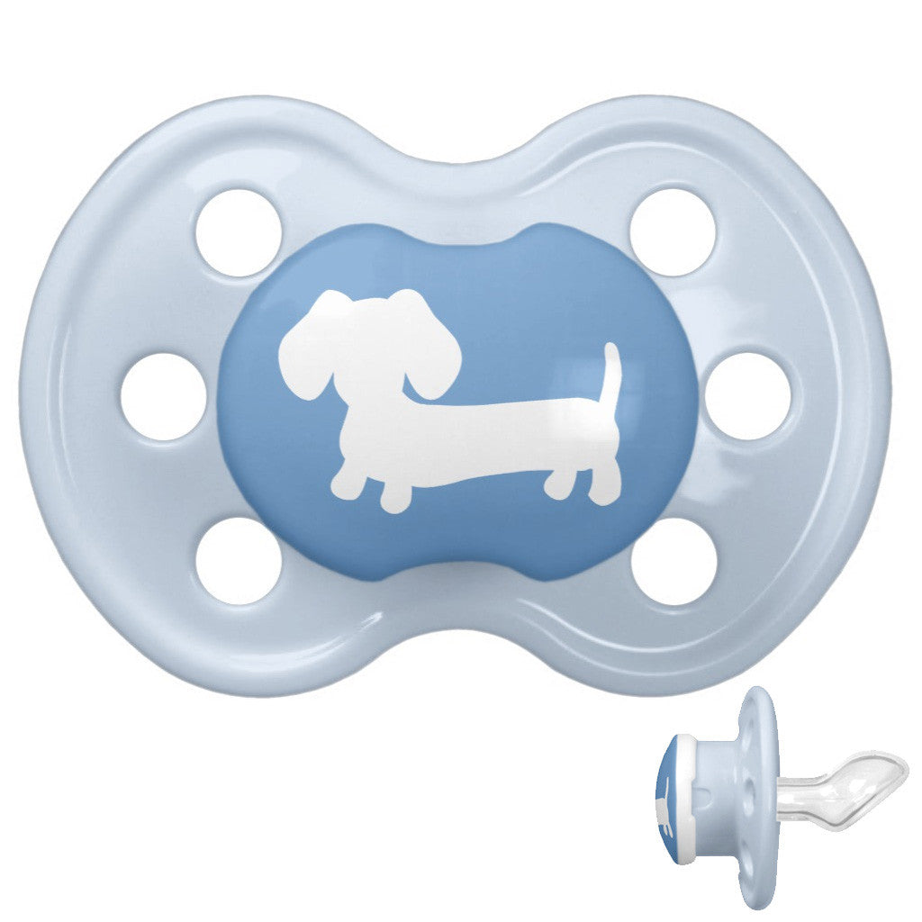 Blue Dachshund Pacifier for Baby, The Smoothe Store