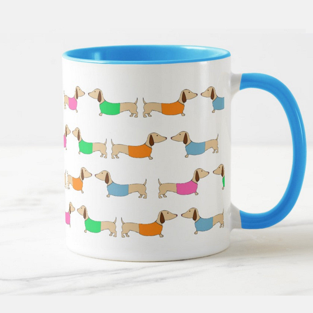 Colorful Dachshund Coffee Cups, The Smoothe Store