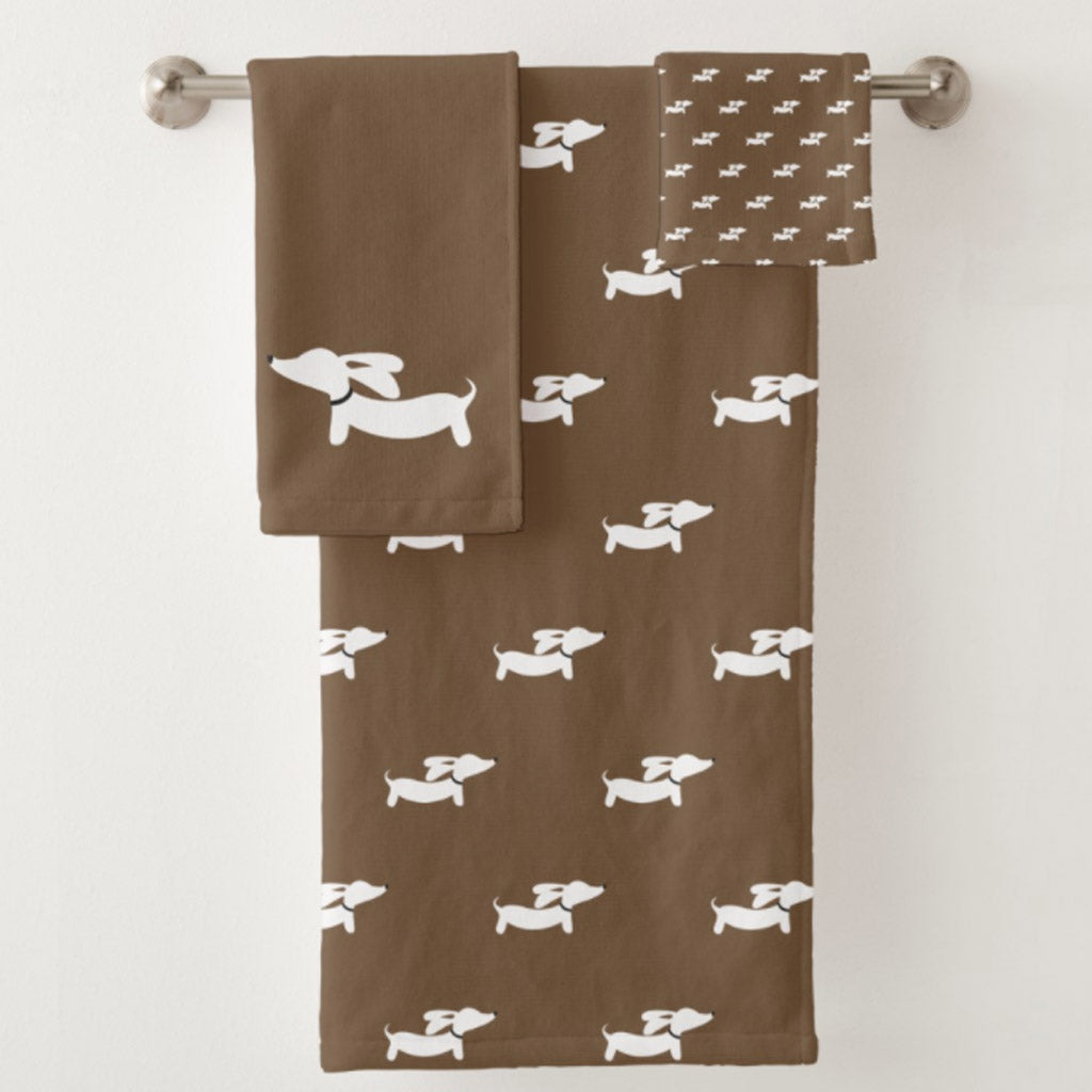 Dachshund Bathroom Towel Sets, The Smoothe Store