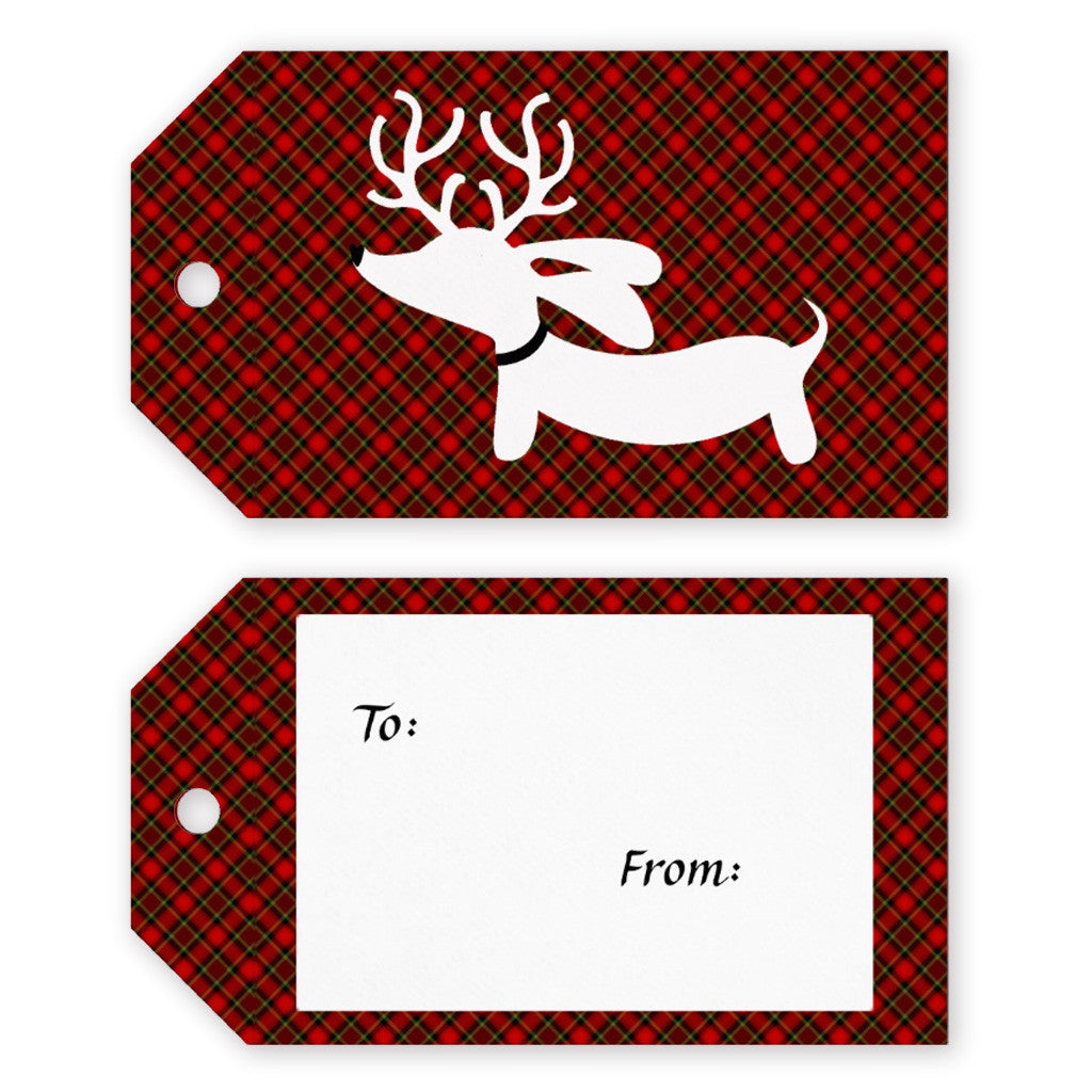 Reindeer Doxie Christmas Gift Tags, The Smoothe Store