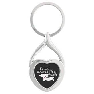 Crazy Wiener Dog Mom Key Ring, The Smoothe Store