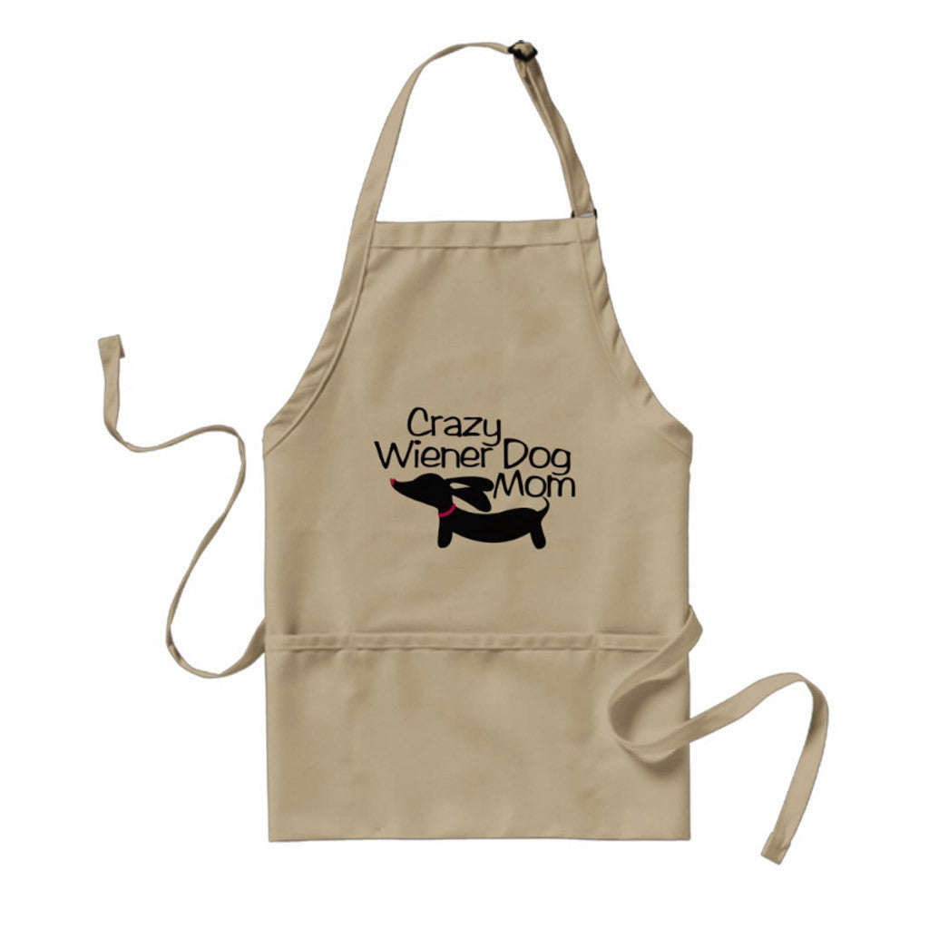 Crazy Wiener Dog Mom Kitchen Apron, The Smoothe Store