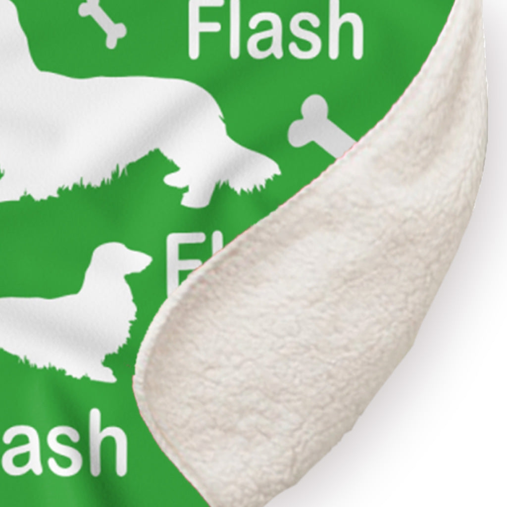 Long Hair Dachshund Personalized Fleece Blanket, The Smoothe Store