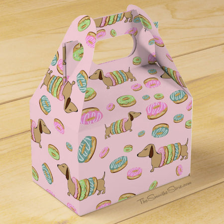 Dachshunds and Donuts Party Favor Box, The Smoothe Store