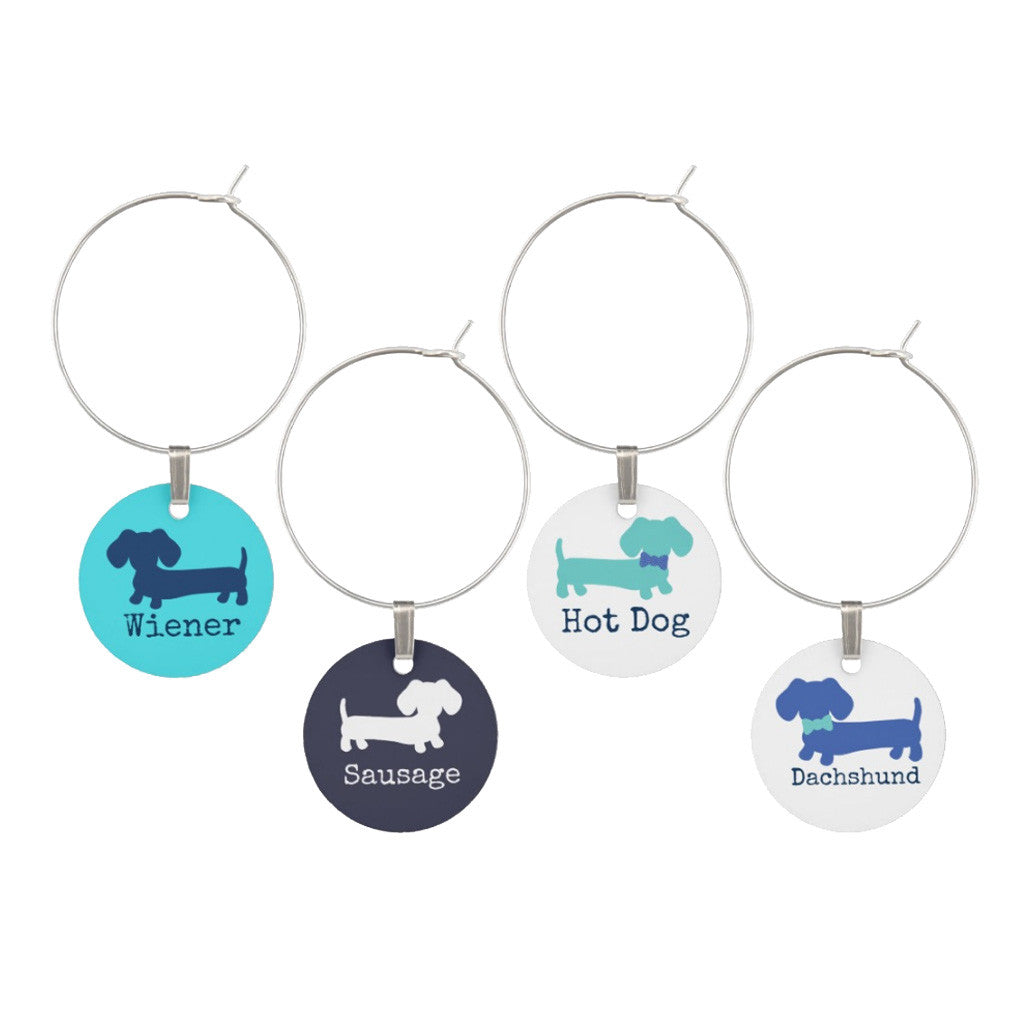 Dachshund Wine Glass Charms, The Smoothe Store