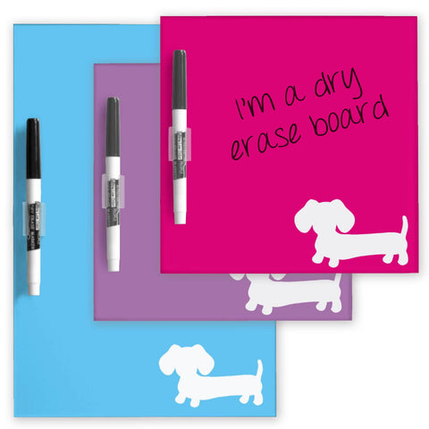 Dachshund Dry Erase Boards - Lots of Color Choices