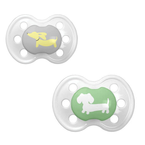 Gender Neutral Sausage Dog Pacifiers for Baby