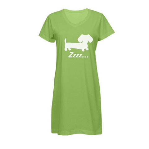 Dachshund Zzzzz Night Gown Sleep Shirt, The Smoothe Store