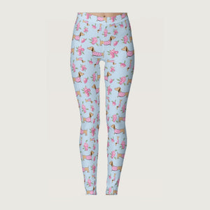 Pattern Print Dachshund Wiener Dog Women Leggings