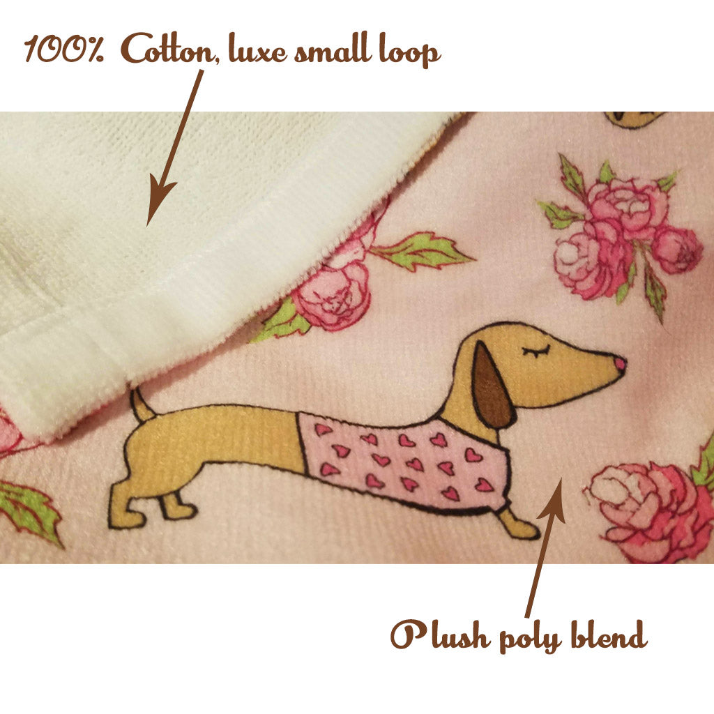 Dachshund Floral Bath Towel Set, The Smoothe Store