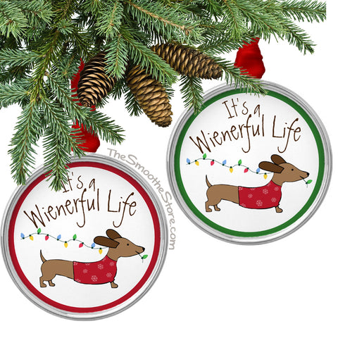 It's a Wienerful Life Dachshund Christmas Tree Ornament, The Smoothe Store