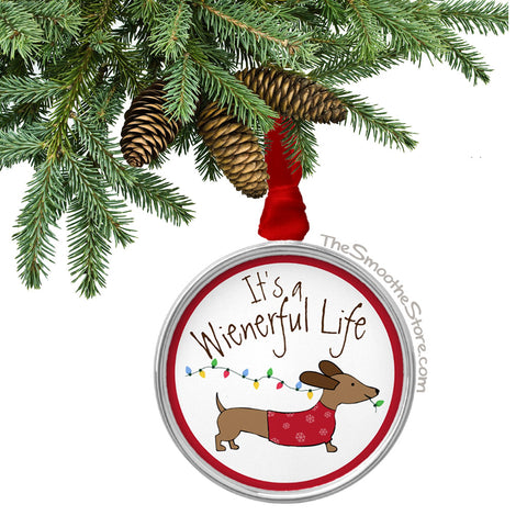 It's a Wienerful Life Dachshund Christmas Tree Ornament, The Smoothe Store