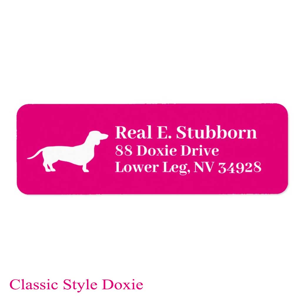 Classic Doxie | Return Address Labels - Lots of Colors