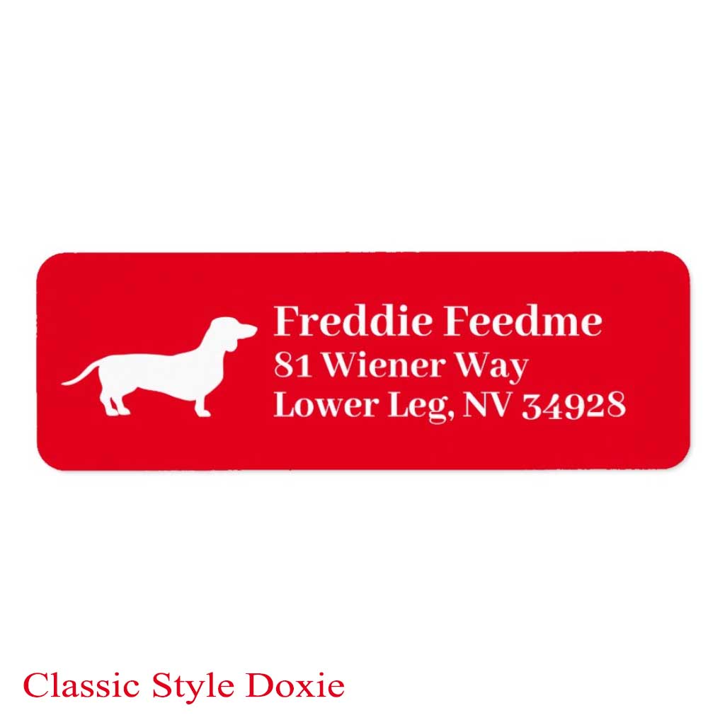 Classic Doxie | Return Address Labels - Lots of Colors