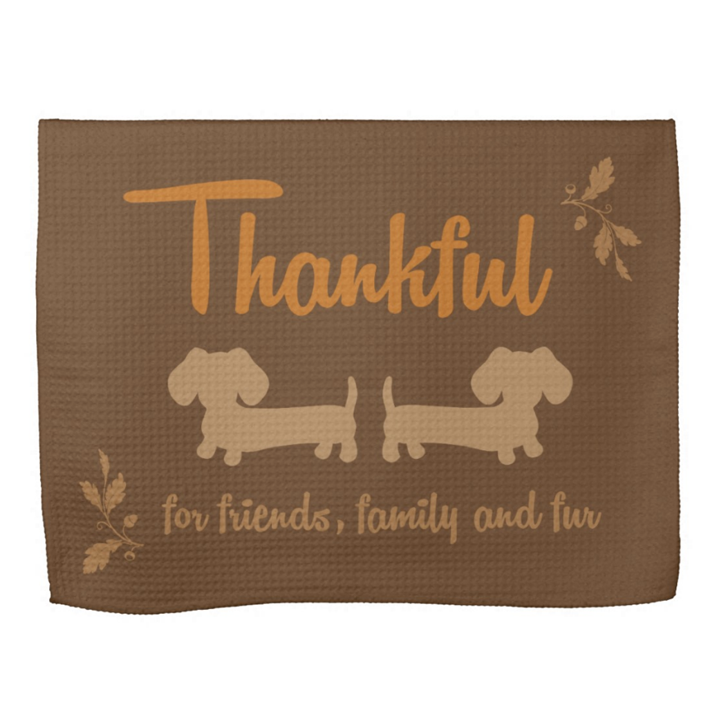 Thanksgiving and Fall Fun Dachshund Dish Towels, The Smoothe Store