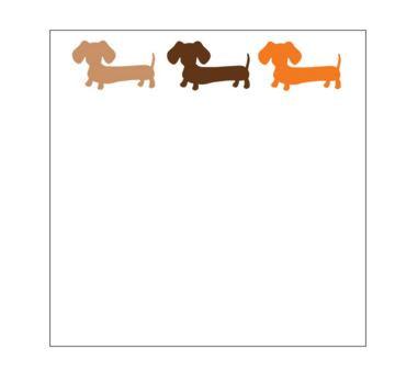 Earthy Toned Multi-colored Dachshund Note Pad Gift Set, The Smoothe Store