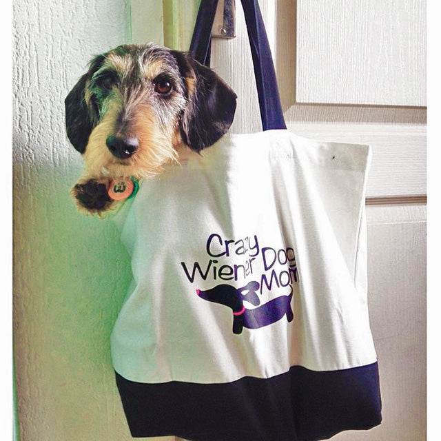 Crazy Wiener Dog Mom Dachshund Tote Bags, The Smoothe Store